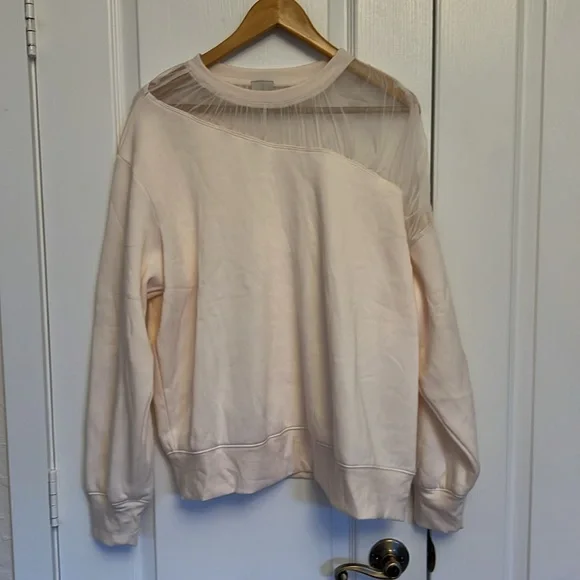 Maeve Anthropologie Long-Sleeve Off-The-Shoulder Sheer Top - Picture 8 of 16